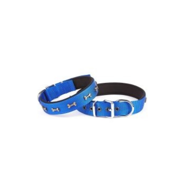 Doggie Konfor Dokuma Kemikli Boyun Tasması Royalmavi 2,5X37-45Cm