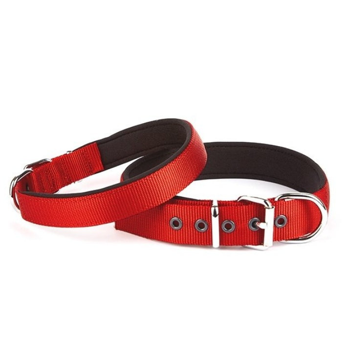 Doggie Konfor Dokuma Boyun Tasması Kırmızı 3X47-55Cm