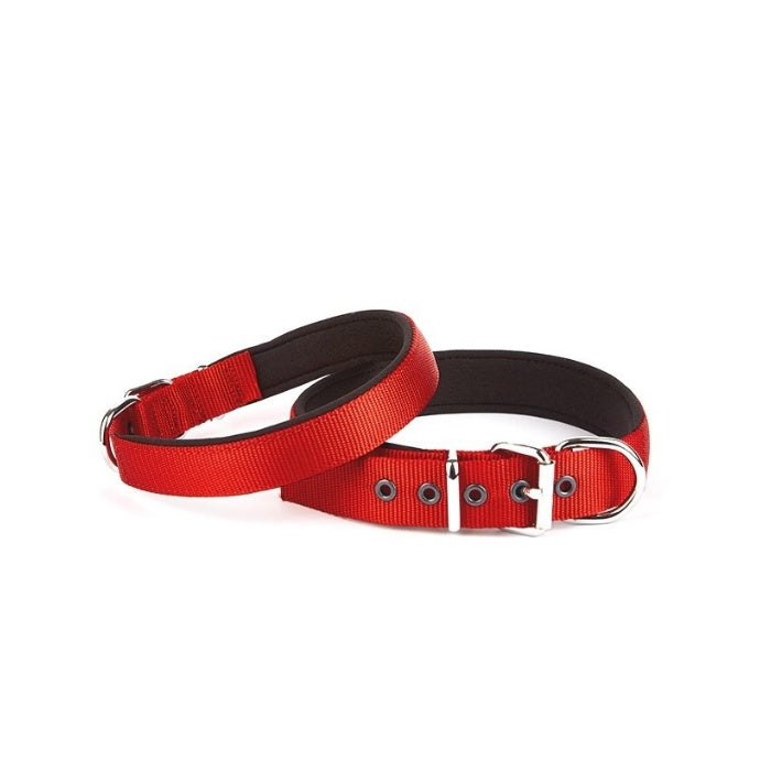 Doggie Konfor Dokuma Boyun Tasması Kırmızı 3X42-50Cm