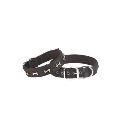 Doggie Konfor Dokuma Kemikli Boyun Tasması Siyah 3X47-55Cm