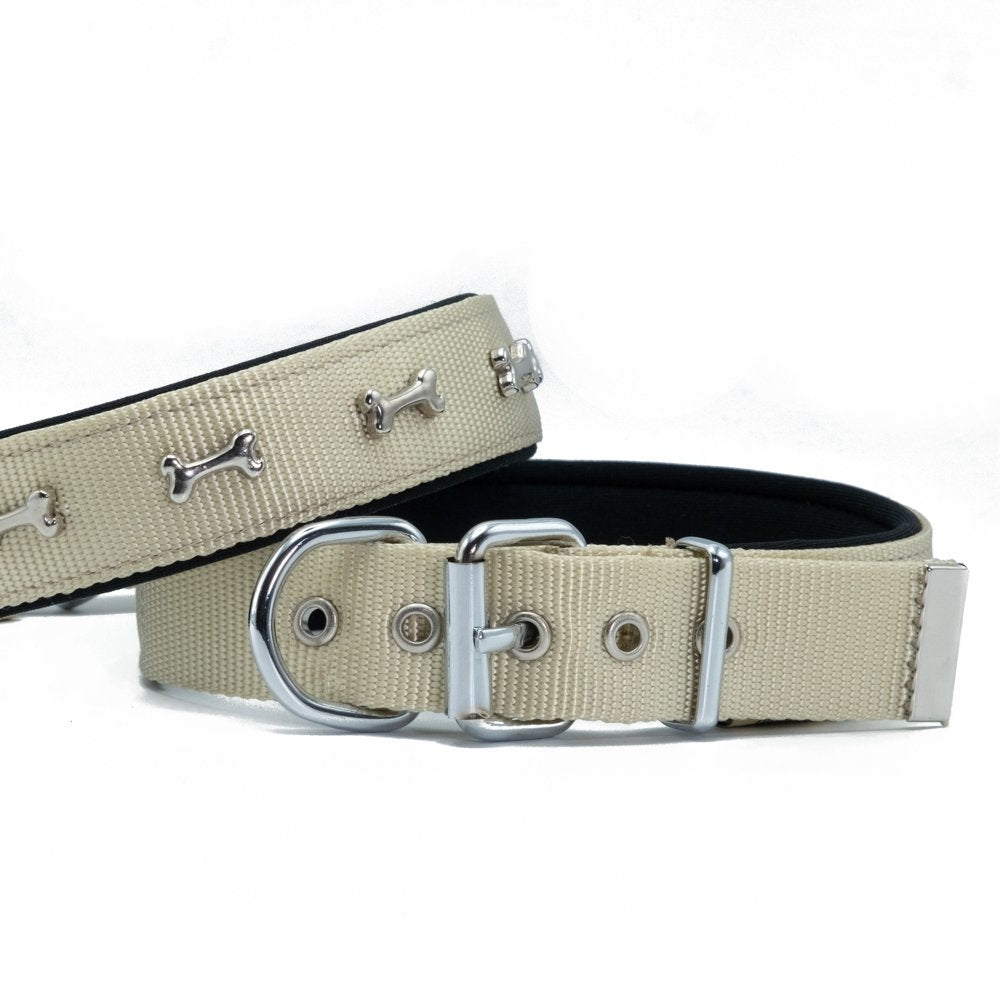 Doggie Konfor Dokuma Kemikli Boyun Tasması Haki 3X42-50Cm