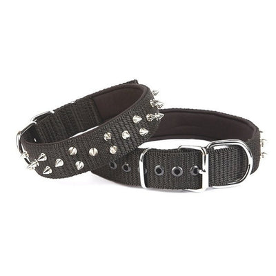 Doggie Konfor Dokuma Bol Çivili Boyun Tasması Siyah 4X57-65Cm