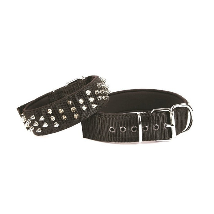 Doggie Konfor Dokuma Bol Çivili Boyun Tasması Siyah 5X50-60Cm