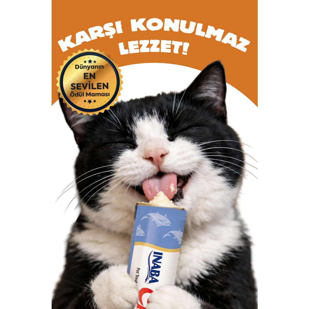 Inaba Ciao Churu Cream Tuna ve Tavuklu Kedi Ödül Kreması 50 x 14 Gr