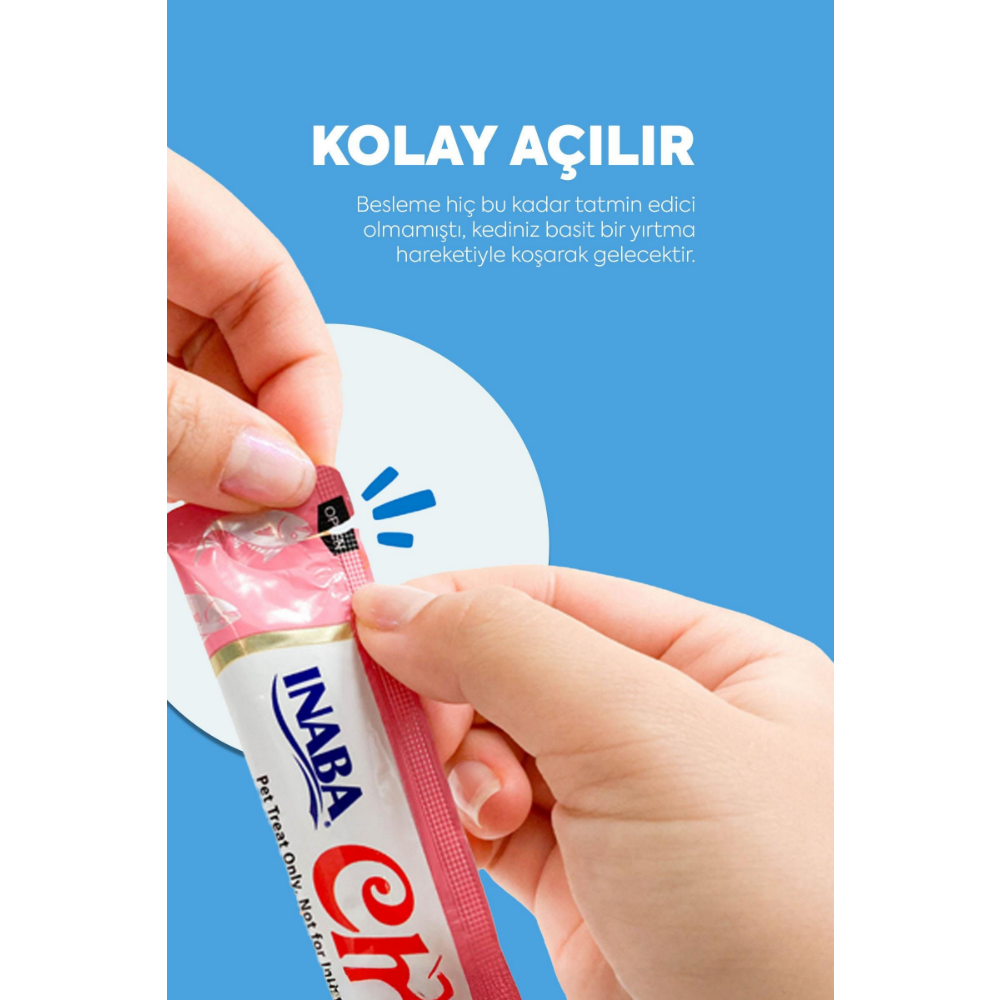 Inaba Ciao Churu Rolls Sticks Deniz Taraklı, Tavuk Sargılı ve Ton Balıklı Kedi Ödül Maması 4 x 10 Gr