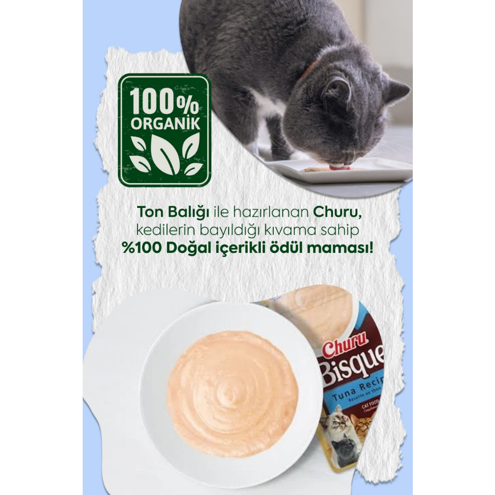 Inaba Ciao Churu Bisque Ton Balıklı Kedi Ödül Kreması 40 Gr