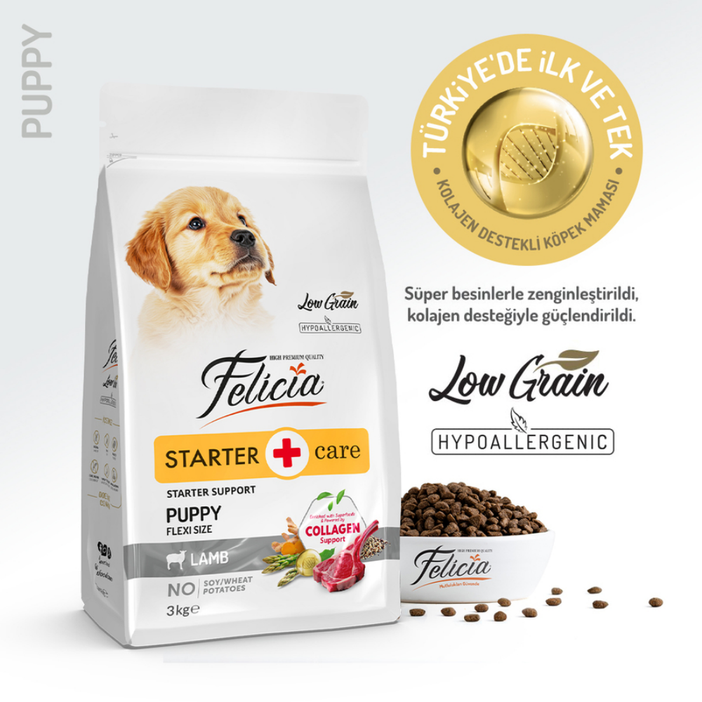Felicia Az Tahıllı 3 Kg Yavru Kuzulu Small/Mini HypoAllergenic Köpek Maması