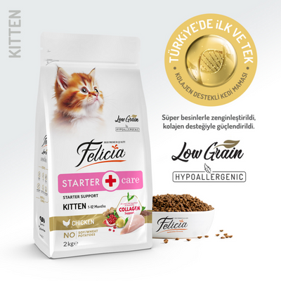 Felicia Az Tahıllı 2 Kg Yavru Tavuklu HypoAllergenic Kedi Maması
