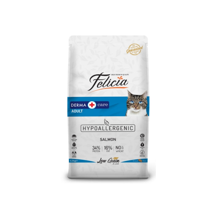 Felicia Az Tahıllı 12 Kg Yetişkin Somonlu HypoAllergenic Kedi Maması