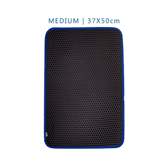 Cattie Altıgen Model Kum Toplayıcı Fonksiyonel Kedi Paspası Mavi 37X50Cm