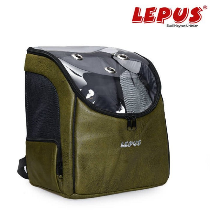 Lepus Sırt Çantası Deri Yeşi