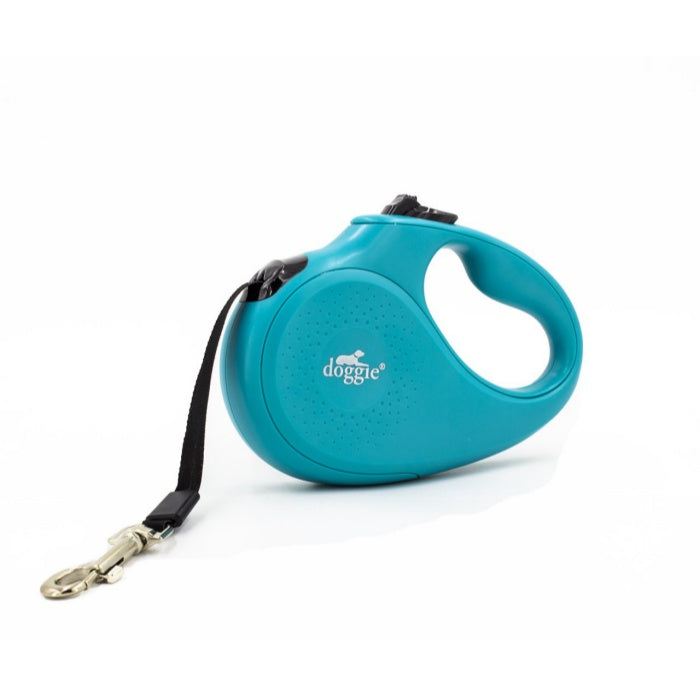 Doggie Otomatik Uzatma Tasması Master Seri Mavi 12Kg/3Mt
