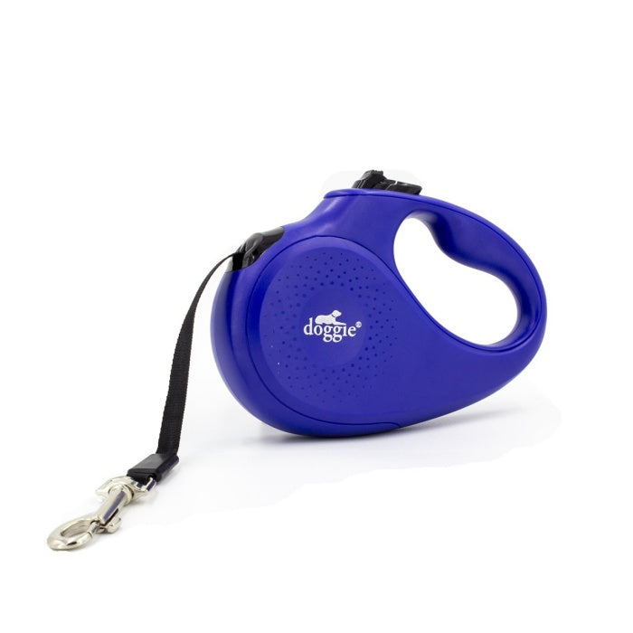 Doggie Otomatik Uzatma Tasması Master Seri Royalmavi 25Kg/5Mt