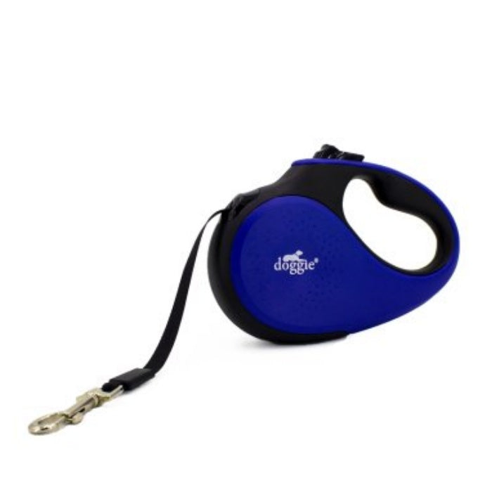 Doggie Otomatik Uzatma Tasması Soft Seri Royalmavi 15Kg/5Mt
