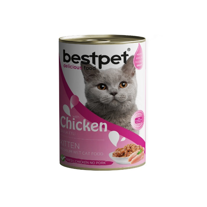 Bestpet Gravy Kitten Parça Tavuk Etli Yavru Kedi Konservesi 400 Gr