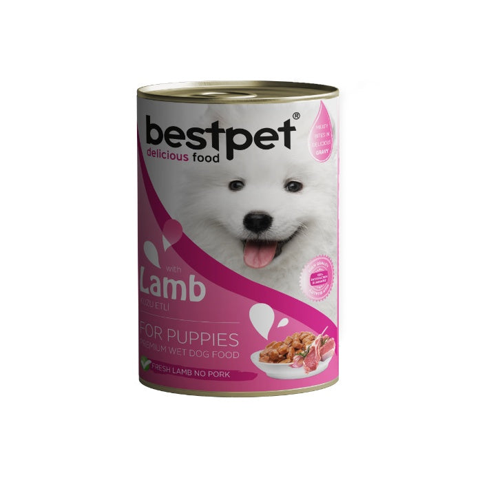 Bestpet Puppy Kuzu Etli Parça Etli ve Jöleli Yavru Köpek Konservesi 400 Gr