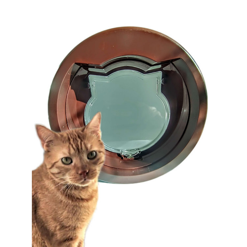 Patidoor Kedi Köpek Kapısı, 4 Yönlü Kilit Sistemli Kahverengi
