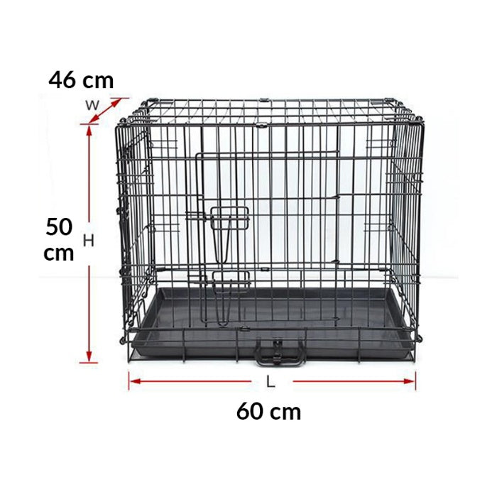 Flip Katlanır Tel Köpek Kafesi S 60*46*50 cm