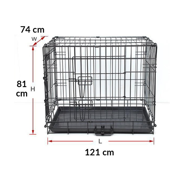 Flip Katlanır Tel Köpek Kafesi XXL 121*74*81 cm