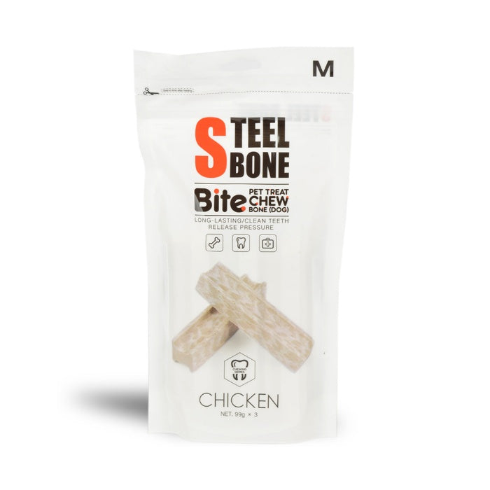 Steel Bone Tavuklu Köpek Ödülü 99gr x 3'lü Poşet