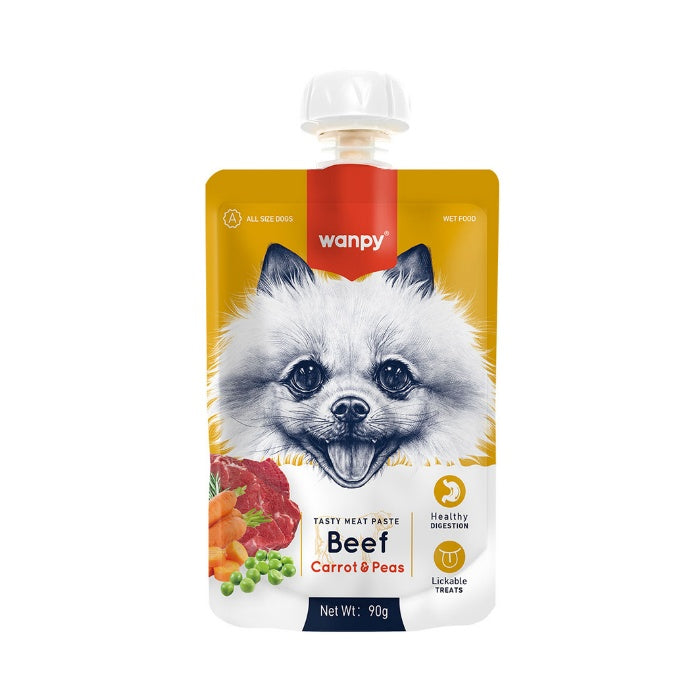 Wanpy Taze Sığır Etli&Havuçlu Köpek Et Ezmesi 90gr