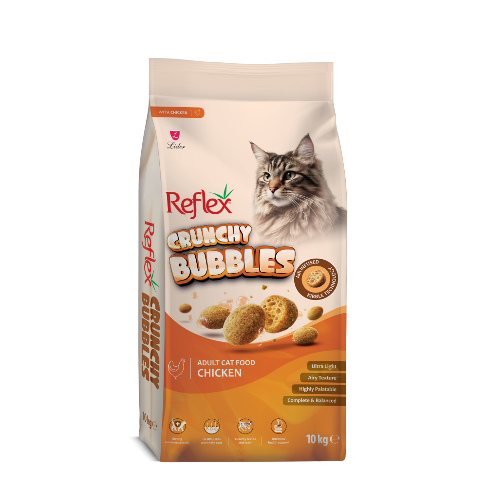 Reflex Crunchy Bubbles Tavuklu Yetişkin Kedi Maması 10 Kg