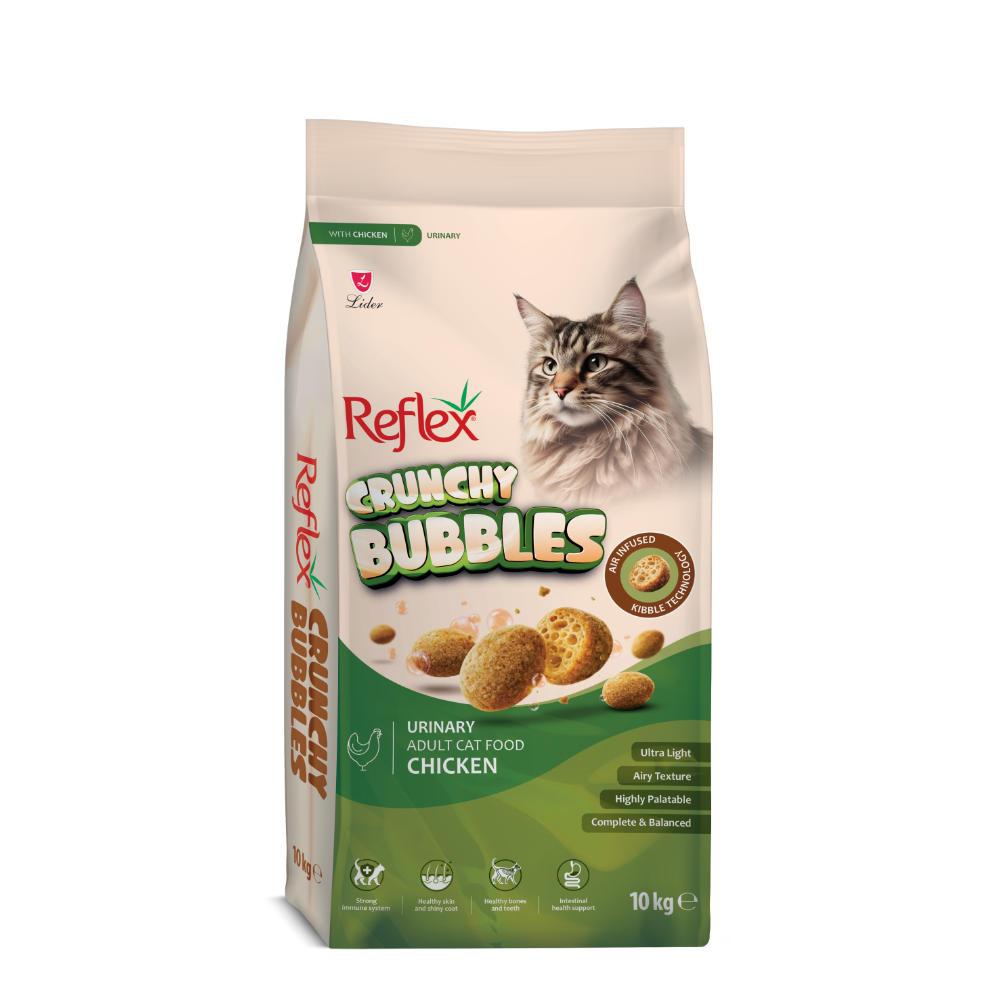Reflex Crunchy Bubbles Urınary Tavuklu Yetişkin Kedi Maması 10 Kg