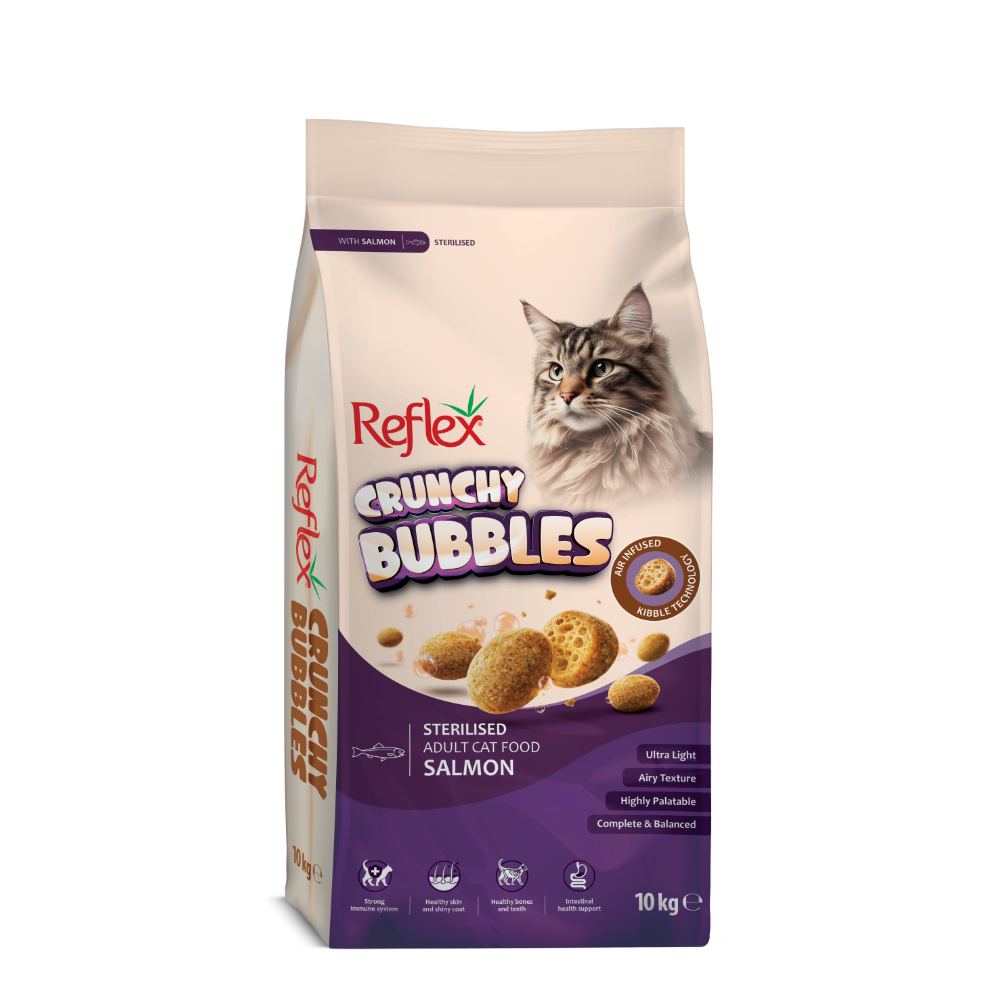 Reflex Crunchy Bubbles Somonlu Kısırlaştırılmış Yetişkin Kedi Maması 10 Kg
