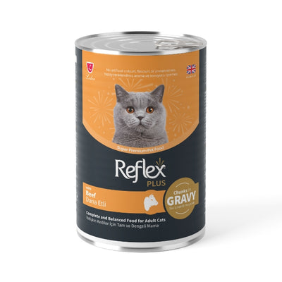 Reflex Plus Sos İçinde Et Parçacıklı Dana Etli Yetişkin Kedi Maması 400gr