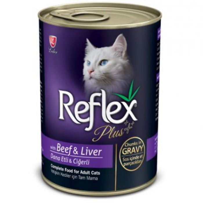 Reflex Plus Gravy Dana Etli&Ciğerli 400gr Yaş Kedi Konservesi