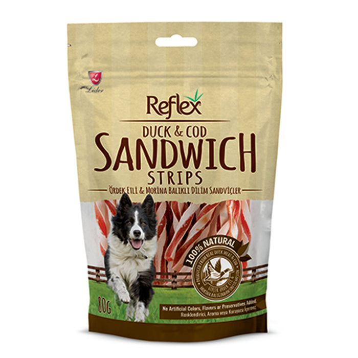 Reflex Ördek Sandviç Çubuk Köpek Kurutulmuş Et Ödülü 80gr