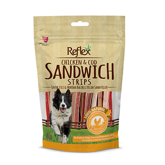 Reflex Tavuk Sandviç Çubuk Köpek Kurutulmuş Et Ödülü 80gr