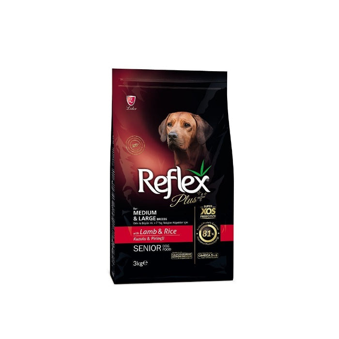 Reflex Plus Kuzulu Senior 3 Kg Medium&Large Breed Yaşlı Kuru Köpek Maması