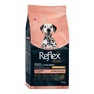 Reflex Plus Kuzu Etli Orta Ve Büyük Irk Kısırlaştırılmış Yetişkin Köpek Maması 12 Kg
