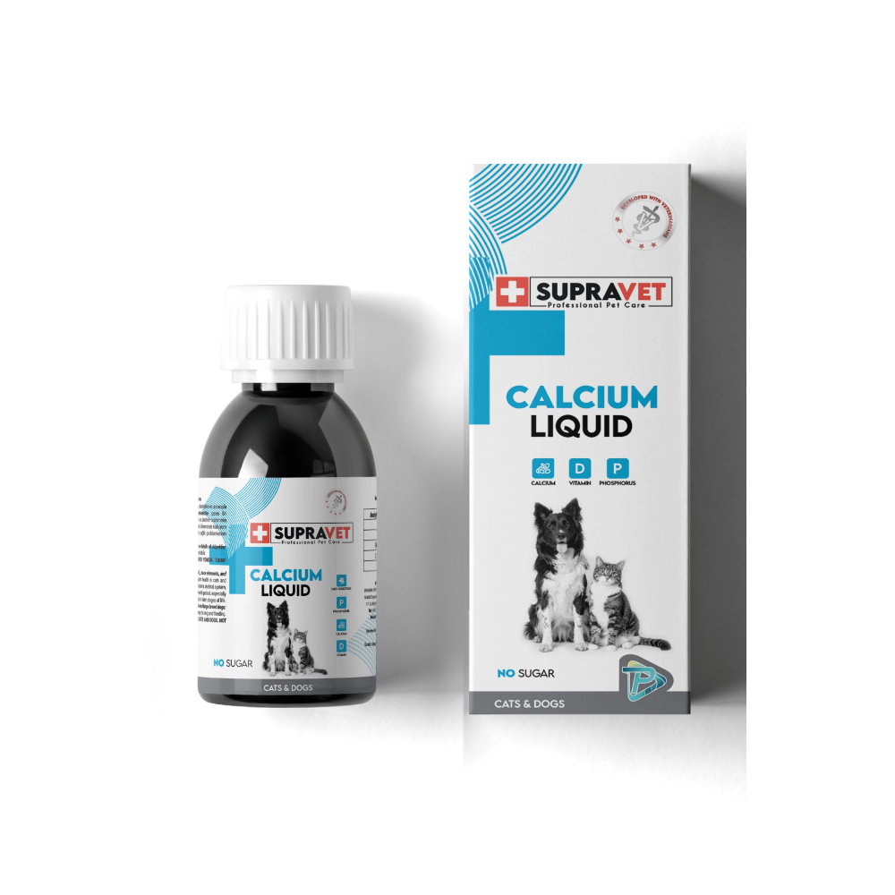 SupraVet Calcium Kedi ve Köpekler İçin Sıvı Kalsiyum Damla 100 ml