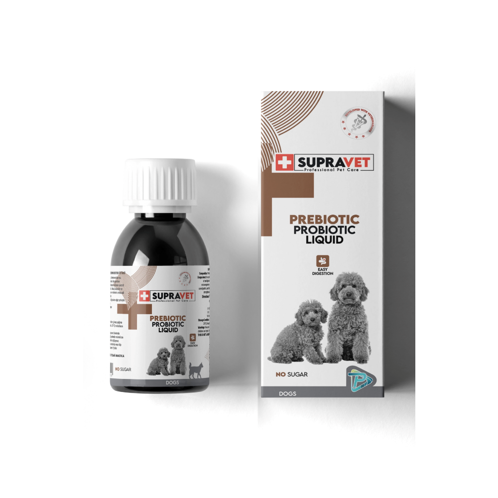 SupraVet Sıvı Probiyotik Köpek Bağışıklık Güçlendirici Probiyotik + Prebiyotik Takviyesi 100 ml