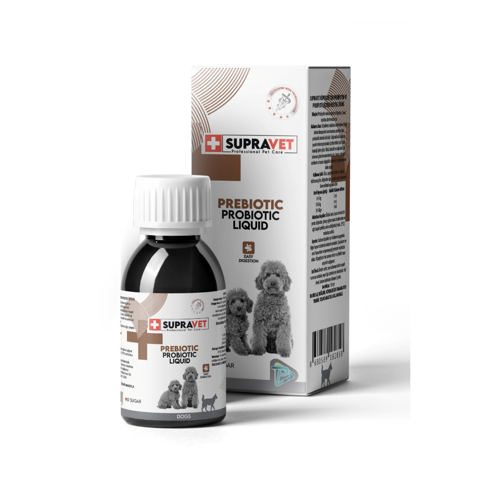 SupraVet Sıvı Probiyotik Köpek Bağışıklık Güçlendirici Probiyotik + Prebiyotik Takviyesi 100 ml