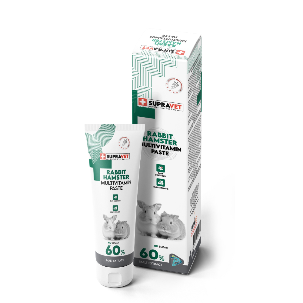 SupraVet Tavşan, Hamster, Guinea Pig ve Kemirgenler İçin Multivitamin Malt Paste 100 gr