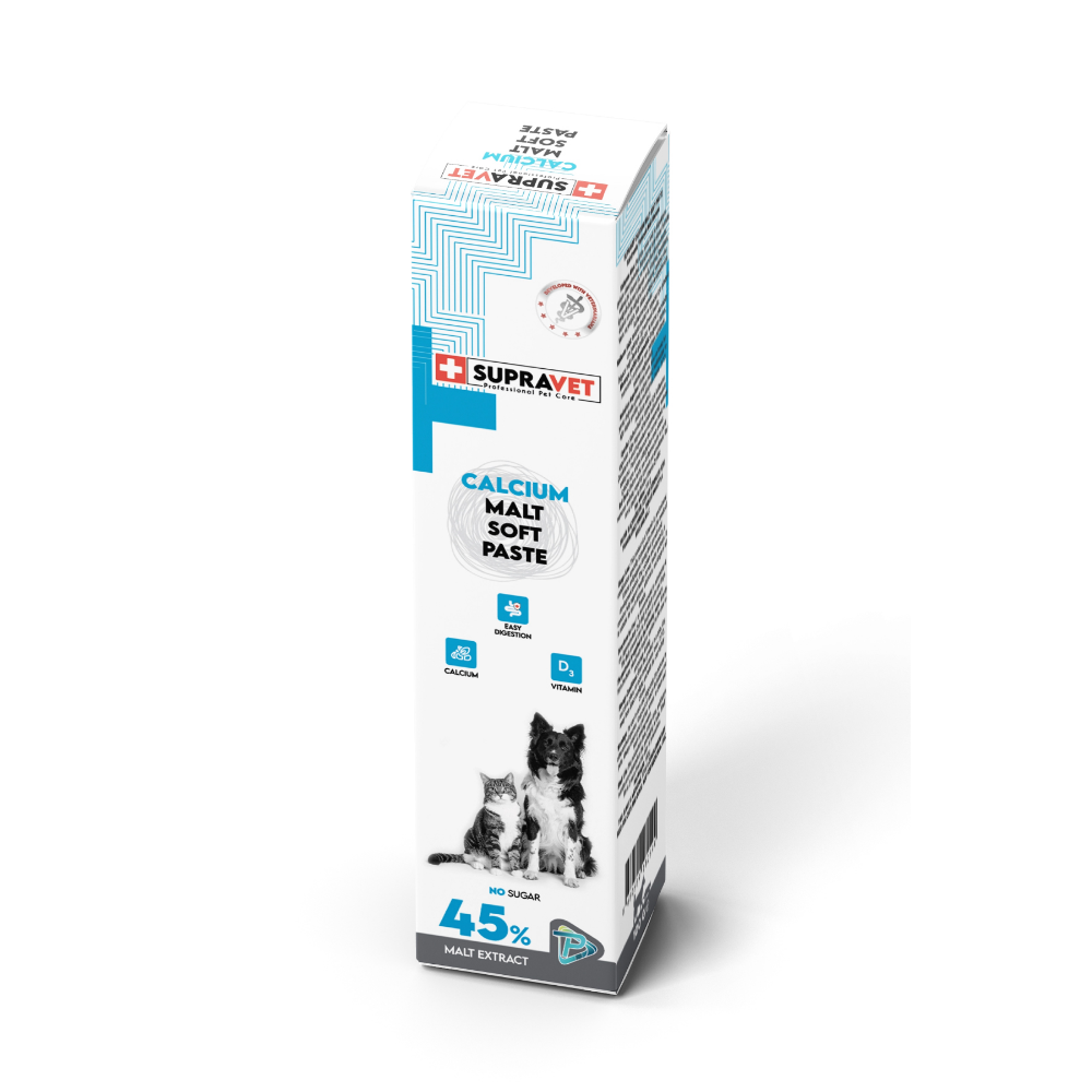 SupraVet Calcium Kedi ve Köpekler İçin Kalsiyum Malt Paste 100 gr