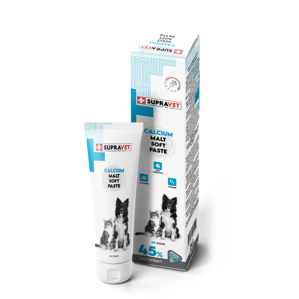 SupraVet Calcium Kedi ve Köpekler İçin Kalsiyum Malt Paste 100 gr