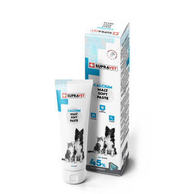 SupraVet Calcium Kedi ve Köpekler İçin Kalsiyum Malt Paste 100 gr