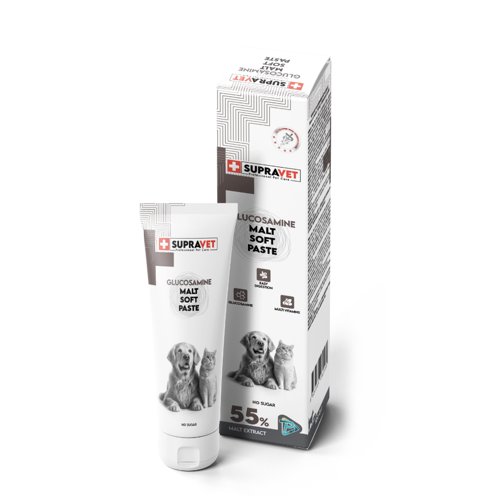 SupraVet Glucosamine Kedi ve Köpek Eklem ve Kas Destekleyici Malt Paste 100 gr