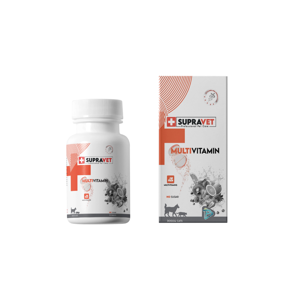 SupraVet Kedi ve Köpekler İçin Multivitamin Tablet 75 Adet