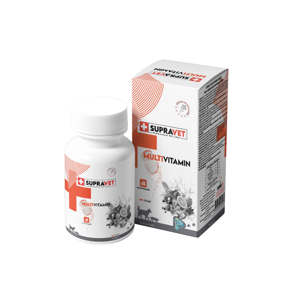 SupraVet Kedi ve Köpekler İçin Multivitamin Tablet 75 Adet