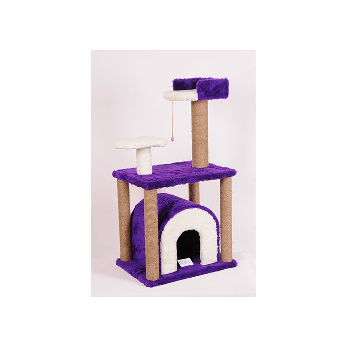 Cat Hause Yuvalı Kedi Tırmalama 105cm S01 Mor