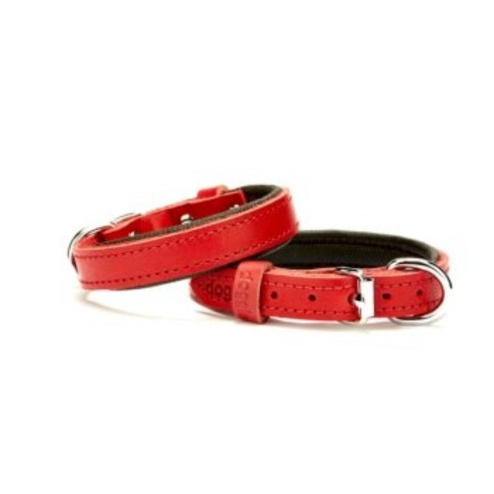 Doggie Konfor Deri Boyun Tasması Kırmızı 1,5X25-30Cm