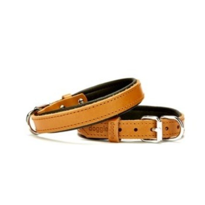 Doggie Konfor Deri Boyun Tasması Camel 2X35-40Cm