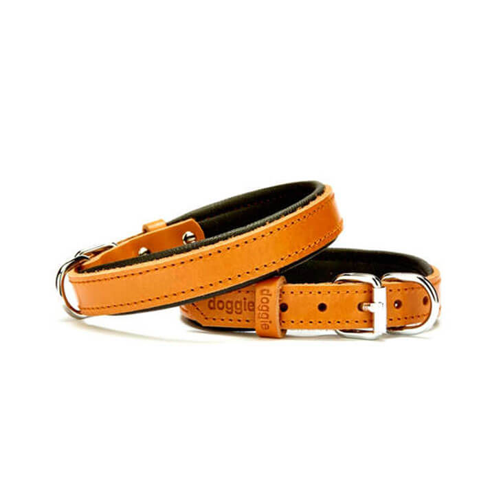 Doggie Konfor Deri Boyun Tasması Camel 2X30-35Cm