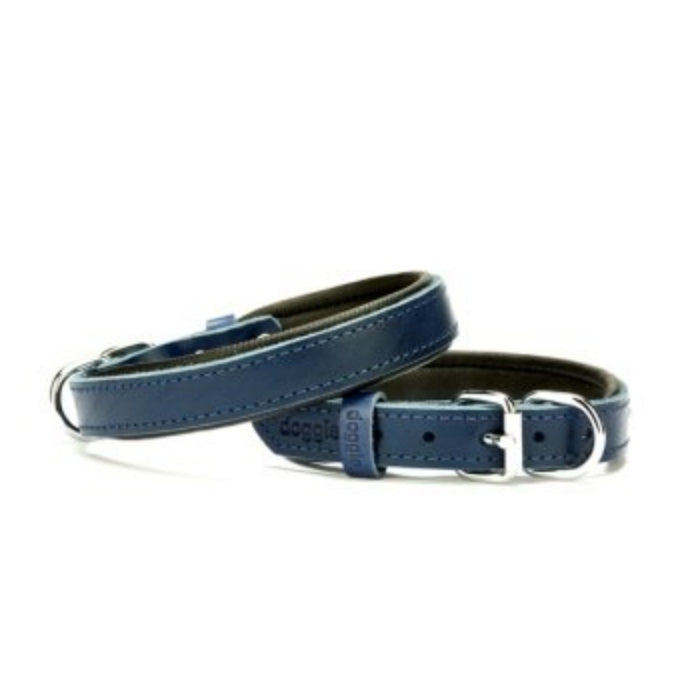 Doggie Konfor Deri Boyun Tasması Royalmavi 2X30-35Cm