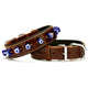Doggie Konfor Deri Nazar Boncuklu Boyun Tasması Kahve 3,5X47-55Cm